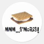 mmm...s'mores! round stickers