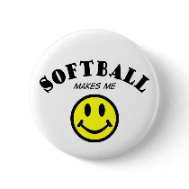 MMS: Softball Pinback Buttons
