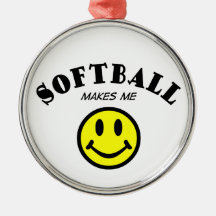 MMS: Softball Christmas Tree Ornaments