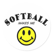 MMS: Softball Round Sticker
