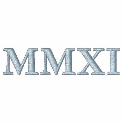 MMXI 2011 Roman Numerals Embroidered Shirt