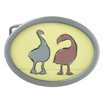 Moa birds belt buckles