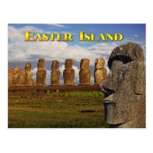 Moai at Ahu Tongariki, Easter Island (Rapa Nui) Post Card