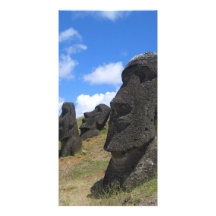 Moai at Rano Raraku, Easter Island Customized Photo Card