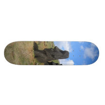 Moai Rano raraku Custom Skate Board