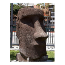 Moai Statue At The La Natural History Museum Post Cards