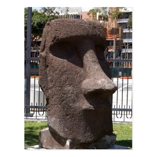 Moai Statue At The La Natural History Museum Post Cards