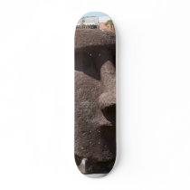 Moai Statue At The La Natural History Museum Skateboard Deck