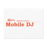 Mobile DJ Certified postcards