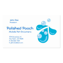 Mobile Pet Groomer_Polished Pooch Business Cards