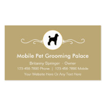 Mobile Pet Grooming Business Cards