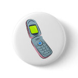 Mobile Phone Pinback Button