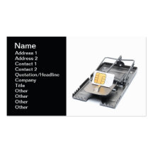 Mobile phone danger business card template