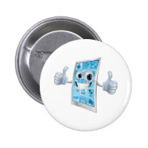 Mobile phone mascot double thumbs up button