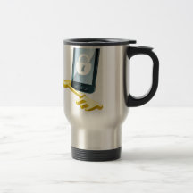Mobile phone security concept coffee mug