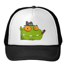 Mobster Frog Cartoon Character Hats
