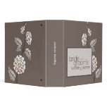 Mocha Blossom Contemporary Wedding Planner binders