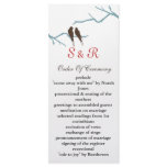 mocha lovebirds Wedding program rack cards
