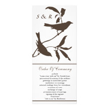 mocha Wedding program Full Color Rack Card