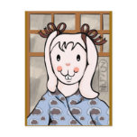 Mochi Year of the Rabbit Girl Postcard