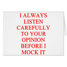 MOCK you insult Greeting Cards