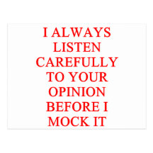 MOCK you insult Post Cards