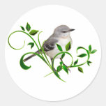 Mockingbird Beauty Round Stickers