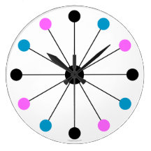 Mod 1960s Retro Wall Clock