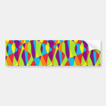 Mod Abstract Bumper Stickers