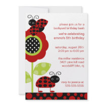 Mod Baby Bugs Birthday Invitation