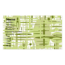 mod Betty Business Card, groovy greens