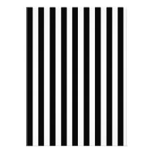 Mod Black and White Stripes Pattern Personalized Invites