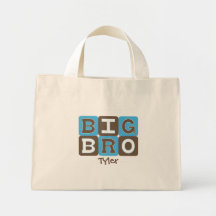 MOD Blocks Big Bro - Blue & Brown Personalized Bags