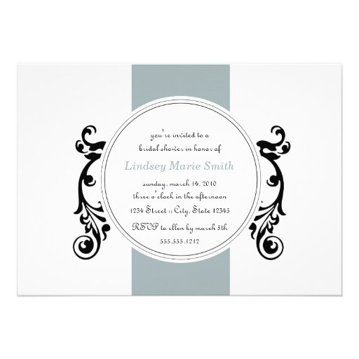 mod bridal shower invitation