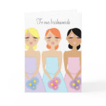 mod BRIDESMAID custom THANK YOU card