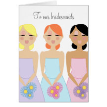 mod BRIDESMAID custom THANK YOU card