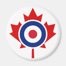 Mod Canada Curling Hockey Target Refrigerator Magnets