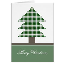 Mod Christmas Trees Vertical Greeting Card
