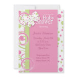 Mod Circles Baby Girl Shower Invitation