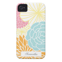 Mod coloré floral coque iPhone 4 Case-Mate