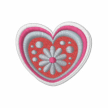 Mod Floral Heart Embroidered Shirts