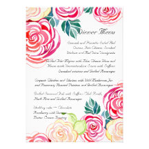 Mod Floral Roses Modern Art Flower Weddings Custom Invite