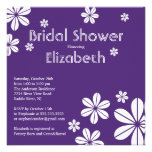 Mod Flowers Bridal Shower Invitation Purple