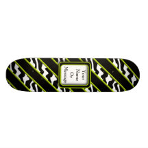 Mod Green Zebra Skate Board Decks