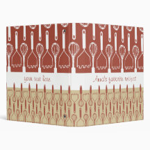 Mod Masher Whisk Recipe Binder -Red