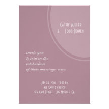 Mod Mauve Pink Wedding Custom Announcements