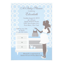 Mod Mom Baby Boy Baby Shower Invitation