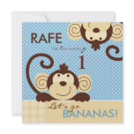 Mod Monkey Invitation Square
