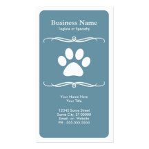 mod pet paw business card
