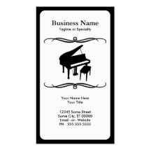 mod piano business card templates